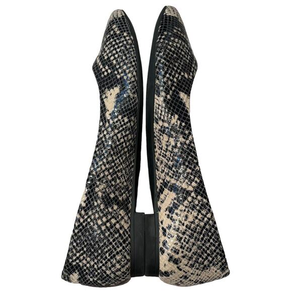 Vionic Women's Caballo Ballet Flats Gray Tan Snake Print Size 7 Leather Shoes - Picture 6 of 7